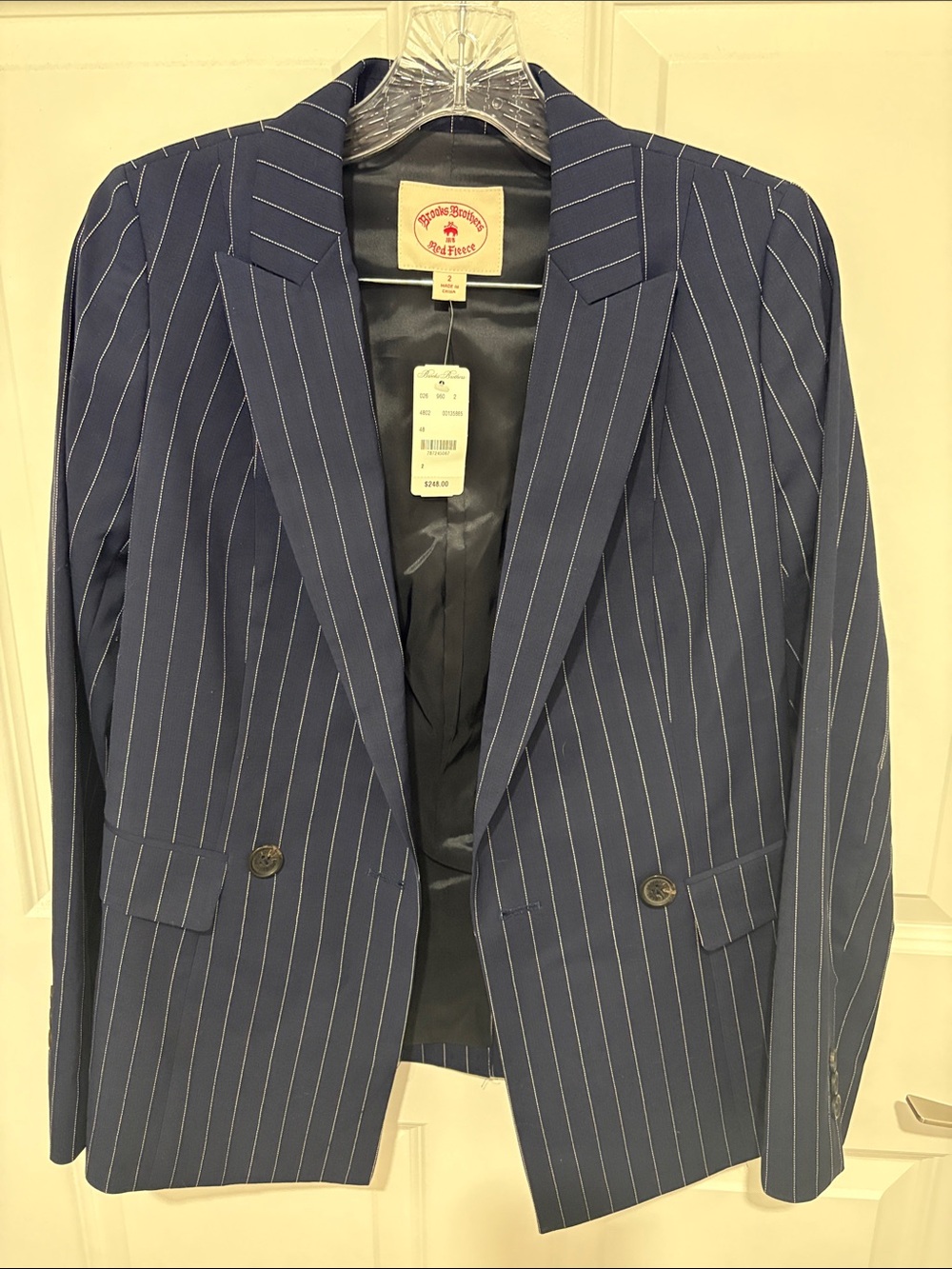 Brooks Brothers Navy Pinstripe Suit Blazer